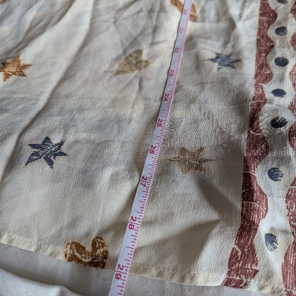 📼Vintage Perutz 100% SILK Unisex Abstract Print Blouse - XL - Picture 6 of 9